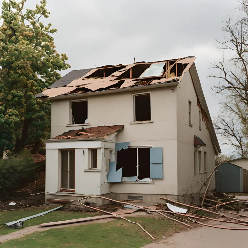 storm damage roof