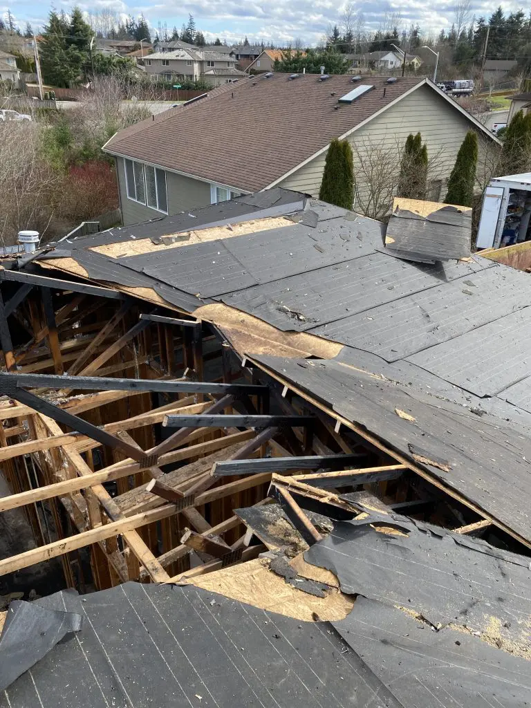 burnt roof